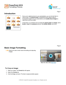 PowerPoint 2010: Formatting Pictures