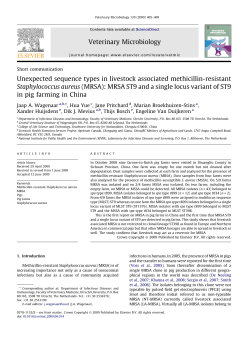 Unexpected sequence types in livestock associated methicillin