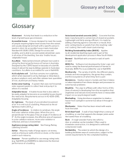 Glossary - Yourhome.gov.au