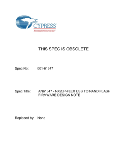 THIS SPEC IS OBSOLETE - Cypress Semiconductor