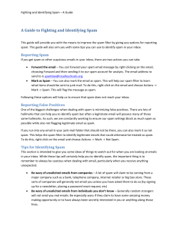A Guide to Fighting and Identifying Spam