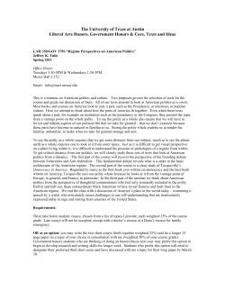 syllabus - UT College of Liberal Arts