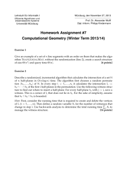 Homework Assignment #7 Computational Geometry