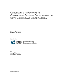 constraints to regional air connectivity between countries of