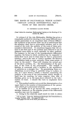 THE ROOTS OF POLYNOMIALS WHICH SATISFY CERTAIN