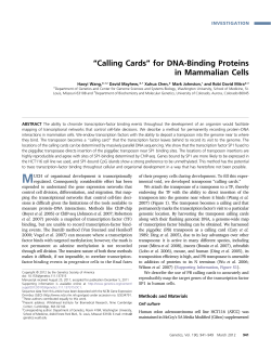 &ldquo;Calling Cards&rdquo; for DNA-Binding Proteins in Mammalian Cells