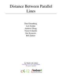 Distance Between Parallel Lines