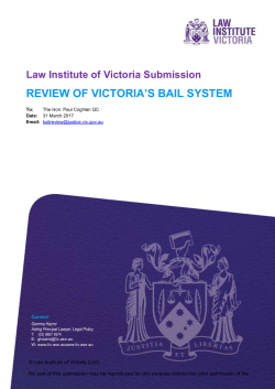 REVIEW OF VICTORIA`S BAIL SYSTEM