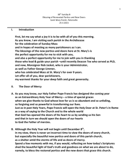 I. Introduction First, let me say what a joy it is to be with all of you this