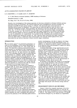 AUTO-IONIZATION STATES IN ARGON