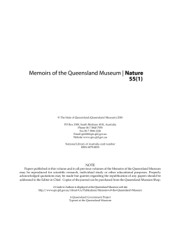 Memoirs of the Queensland Museum (ISSN 0079 - DRO