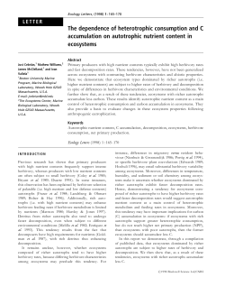 The dependence of heterotrophic consumption and C accumulation