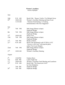 Women`s Auxiliary June 24th 9:30 AM Book Club, “Rogues` Gallery