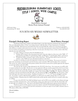 fourth six weeks newsletter