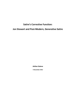 Satire`s Corrective Function: Jon Stewart and Post
