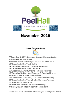 November 2016 - Peel Hall Primary School
