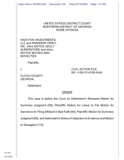 High Five Investments, LLC v. Floyd County, 4:06-cv