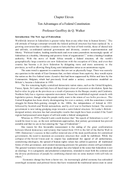 Ten Advantages of a Federal Constitution