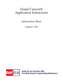 Grand Canyon Application Instructions