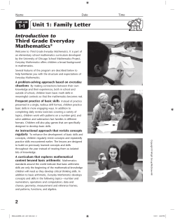 Unit 1: Family Letter