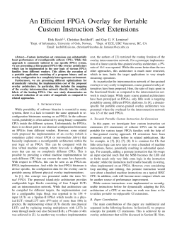 An Efficient FPGA Overlay for Portable Custom