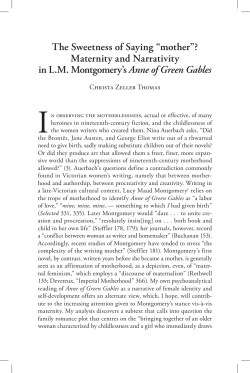 The Sweetness of Saying &ldquo;mother&rdquo;? Maternity and Narrativity in L.M.