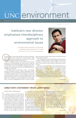 Fall 2008 - UNC Institute for the Environment - UNC