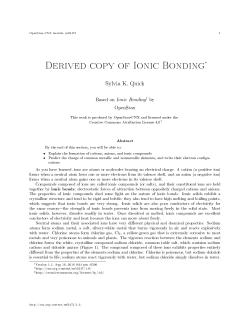 Derived copy of Ionic Bonding