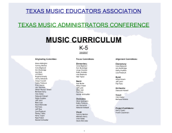 TX Music Curriculum