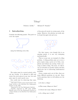 Tilings - SFSU Mathematics Department