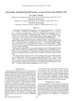 Akrochordite, (Mn,Mg)s(OH)4(HrO)n(AsOn)r: A sheet structure with