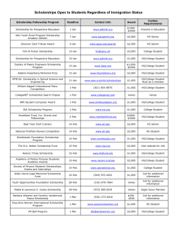 Scholarships Open to Students Regardless of