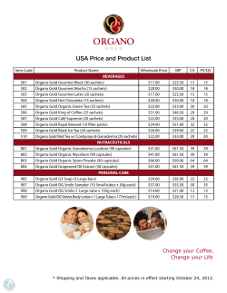 USA Price and Product List