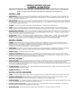 8 UNDER SLOW PITCH - Bauerstown Baseball Association