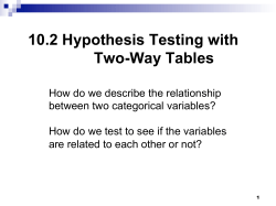 10.2 Hypothesis Testing with Two