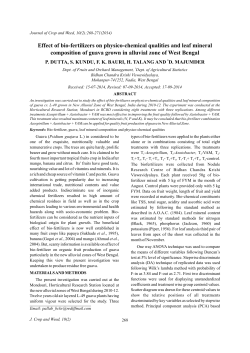 Effect of bio-fertilizers on physico-chemical qualities and leaf mineral