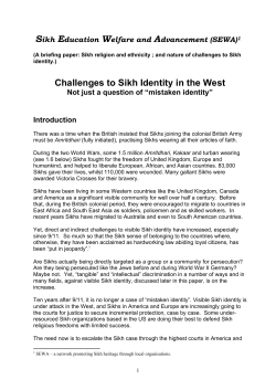 Challenges to Sikh Identity in the West