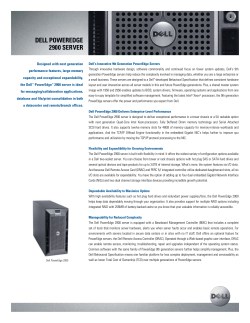 PowerEdge 2900 Spec Sheet