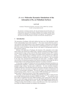Ab initio Molecular Dynamics Simulations of the