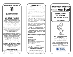 ELEMENTARY 50 MINUTE PROGRAM GUIDE 2016