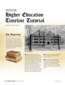 Higher Education Timeline Tutorial