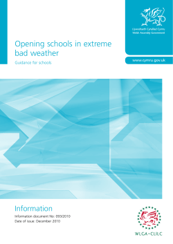 Opening schools in extreme bad weather