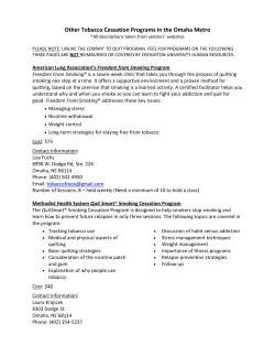 Other Tobacco Cessation Programs in the Omaha Metro