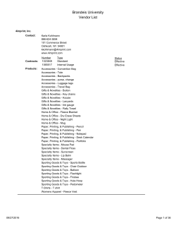 Brandeis University Vendor List