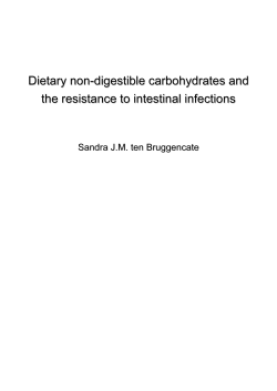 Dietary non-digestible carbohydrates and the resistance to intestinal