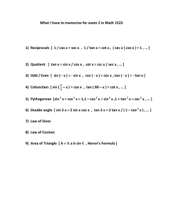 1 / cos x = sec x , 1 / tan x = cot x , ( sec x ) cos x )