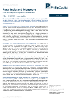 Rural India and Monsoons