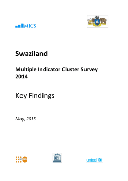 Swaziland Multiple Indicator Cluster Survey 2014