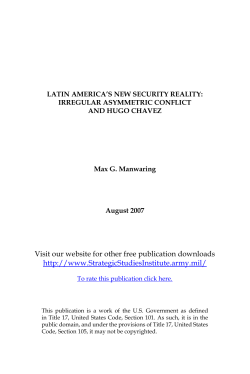 Latin America`s New Security Reality: Irregular Asymmetric Conflict