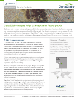DigitalGlobe imagery helps La Paz plan for future growth